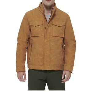 Dockers Men's Faux Suede Military Jacket